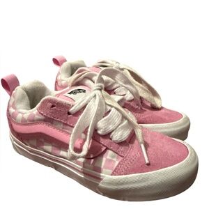 Vans Kids New Skool Pink Checkered Shoes